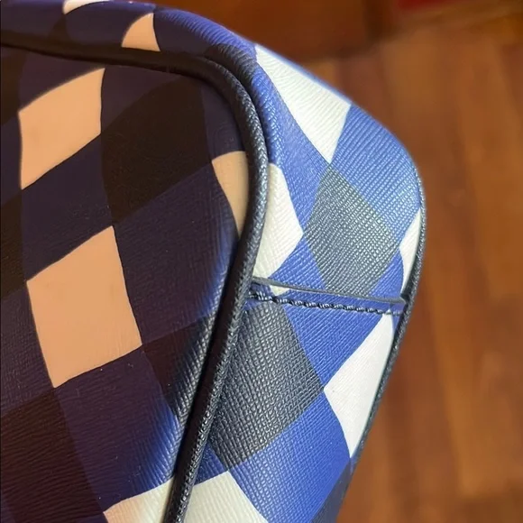 Kate Spade Gingham Blue and White Crossbody Bag - Picture 8 of 16